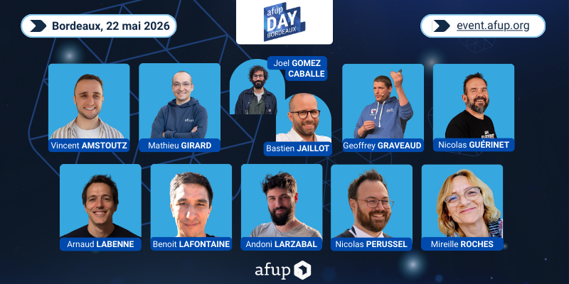 Trombinoscope des speakers de l'AFUP Day 2026 Bordeaux